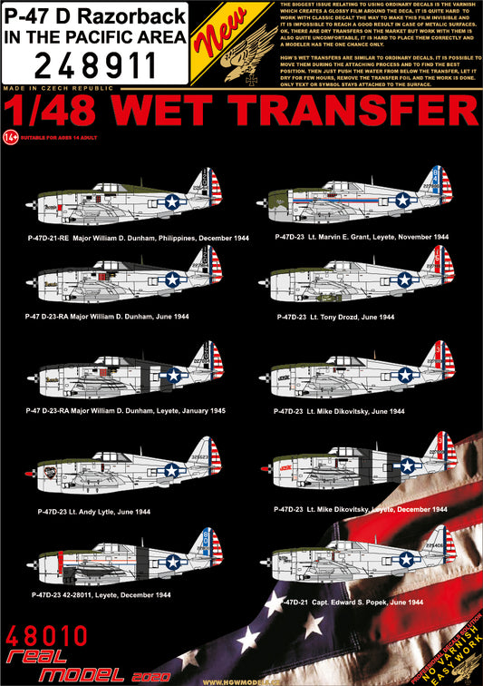 HGW 248911 1:48 Republic P-47D Thunderbolt Razorback in the Pacific Area