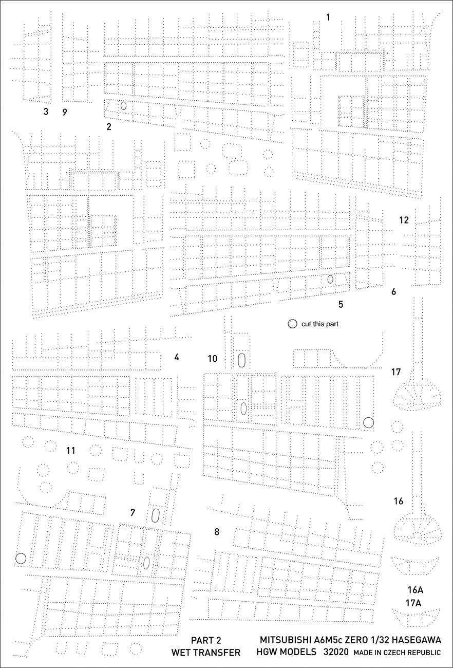 HGW 321020 1:32 Mitsubishi A6M5c Zero Positive Rivets