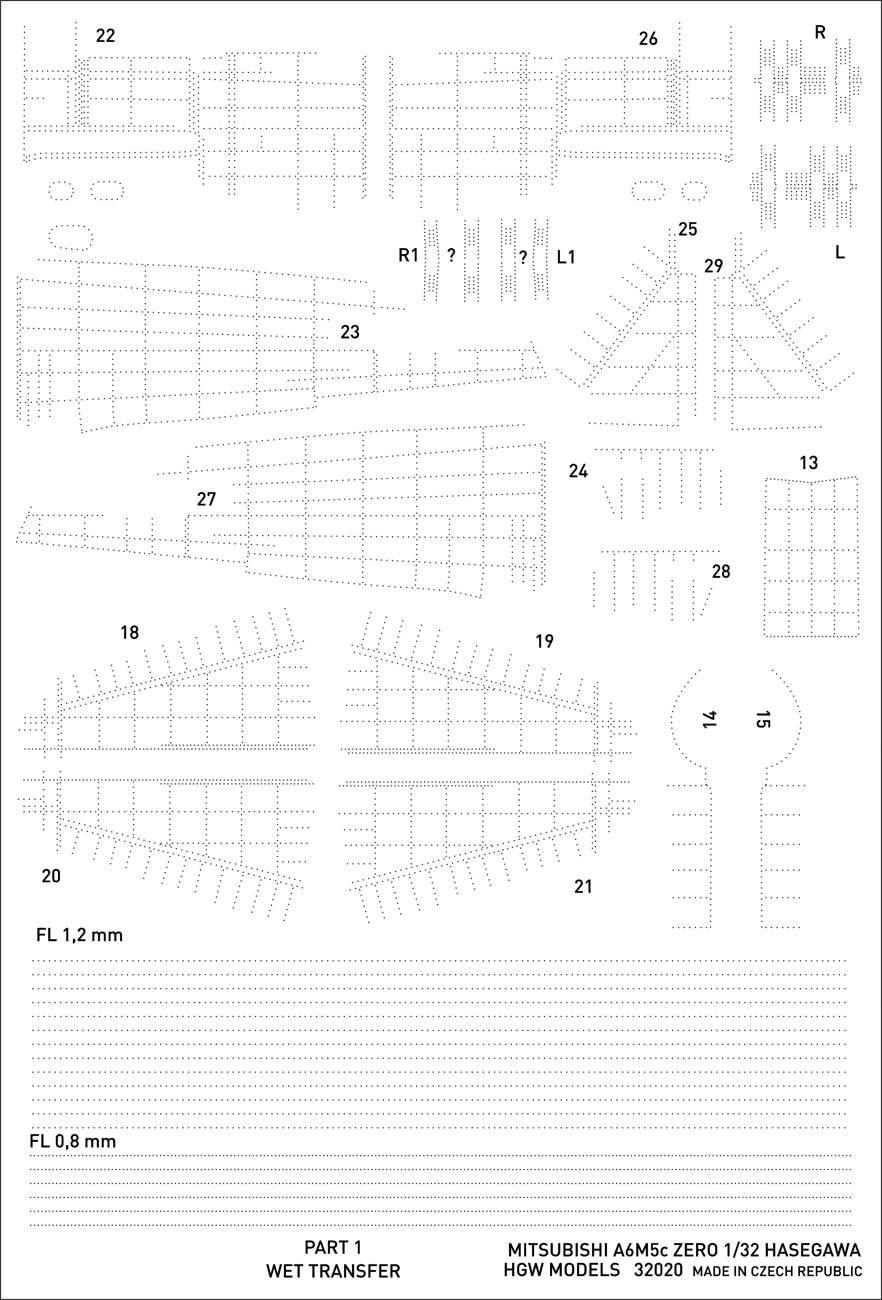 HGW 321020 1:32 Mitsubishi A6M5c Zero Positive Rivets