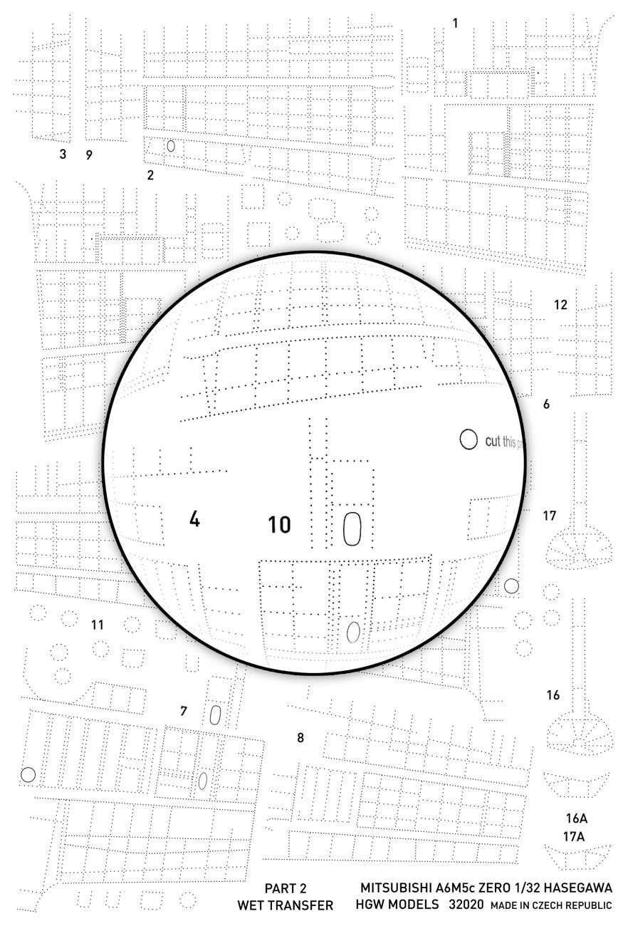 HGW 321020 1:32 Mitsubishi A6M5c Zero Positive Rivets