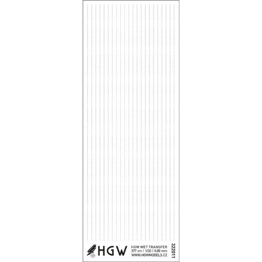 HGW 322011 1:32 Single Lines - Rivets 0.80mm 370cm