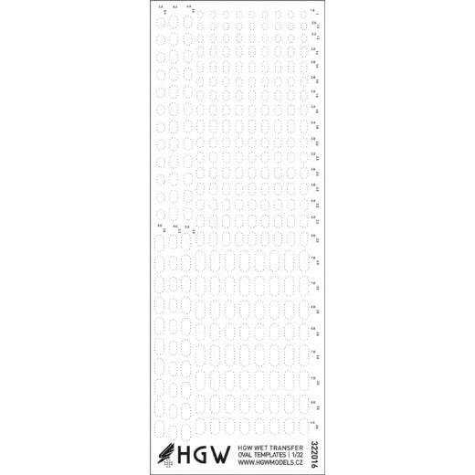 HGW 322016 1:32 Oval Templates - Positive Rivets