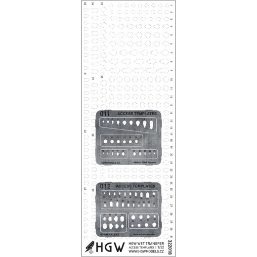 HGW 322019 1:32 Access Templates Plus - Positive Rivets