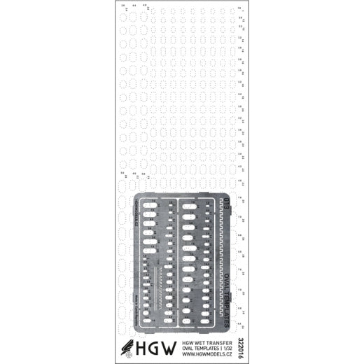 HGW 322020 1:32 Oval Templates Plus - Positive Rivets