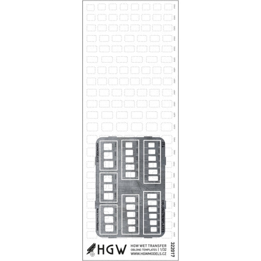 HGW 322021 1:32 Oblong Templates Plus - Positive Rivets