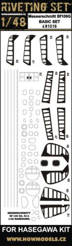 HGW 481016 1:48 Messerschmitt Bf-109G-2/4/6/14 Riveting Set