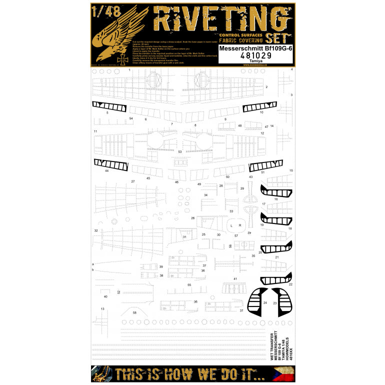 HGW 481029 1:48 Messerschmitt Bf-109G-6 Riveting Set
