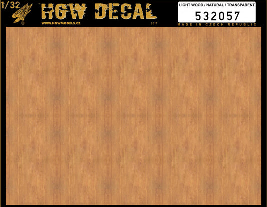 HGW 532057 1:32 Light Wood - Transparent (NO GRID) A5 Sheet