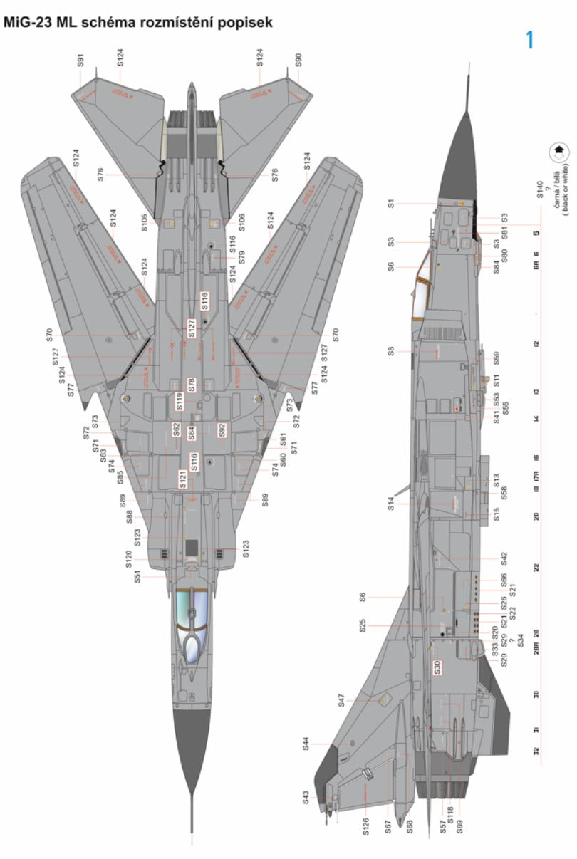 HGW 532068 1:32 Mikoyan MIG-23 STENCILS