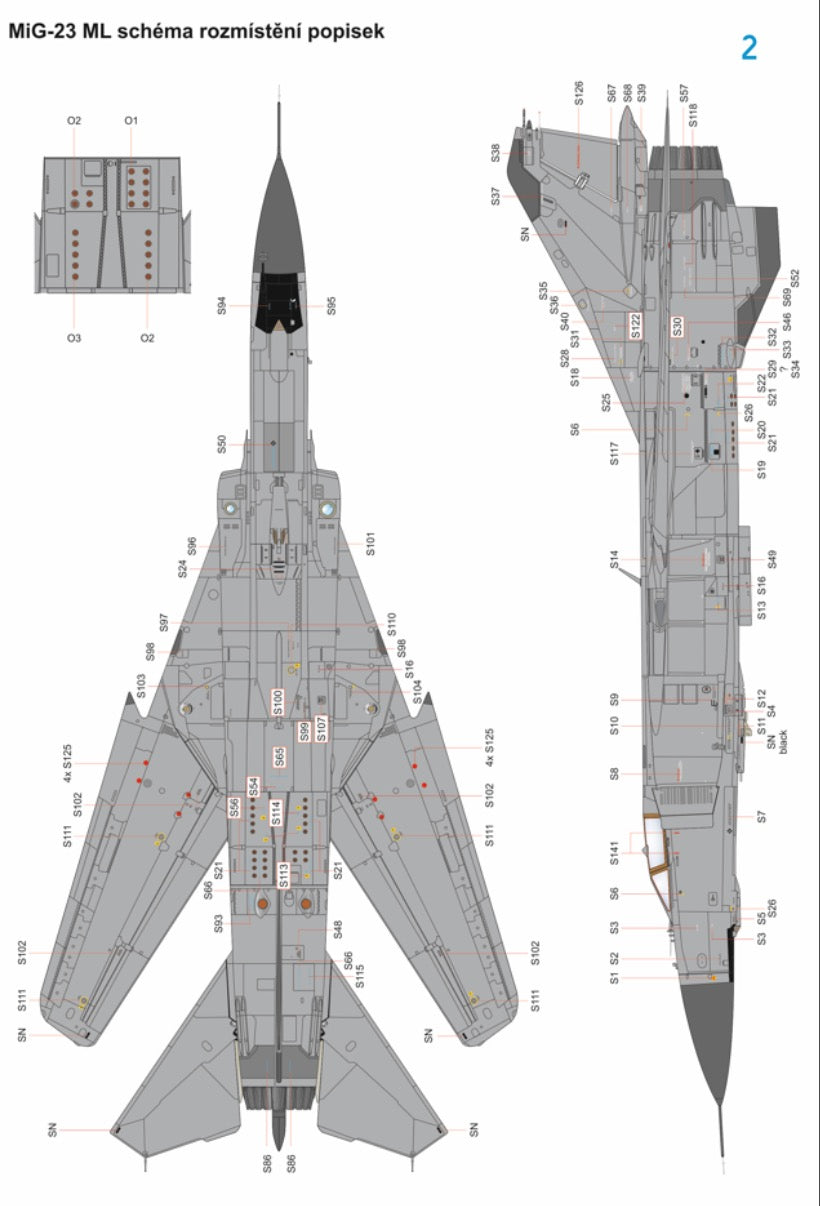 HGW 532068 1:32 Mikoyan MIG-23 STENCILS