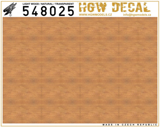 HGW 548025 1:48 Light Wood - Transparent (NO GRID)