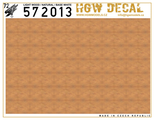 HGW 572013 1:72 Light Wood - Natural - Base White A5 Sheet