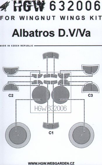 HGW 632006 1:32 Albatros D.V/D.Va Masking Set