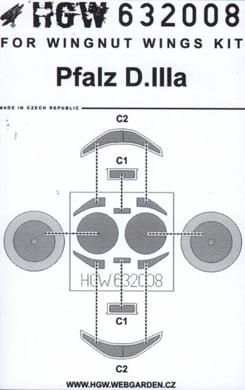 HGW 632008 1:32 Pfalz D.IIIa Masking Set