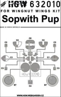 HGW 632010 1:32 Sopwith Pup Masking Set