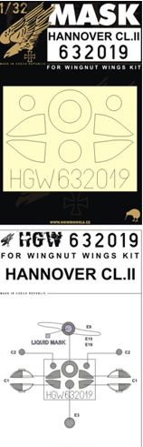 HGW 632019 1:32 Hannover Cl.II Masking Set