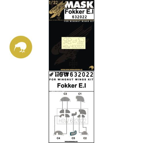 HGW 632022 1:32 Fokker E.I - Masking Set