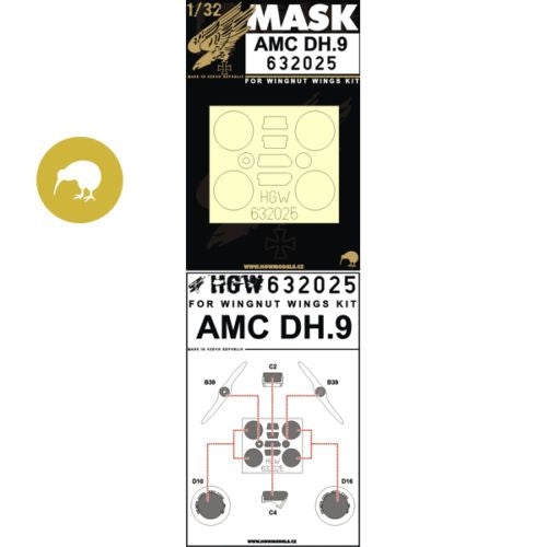 HGW 632025 1:32 AirCo/de Havilland DH.9 - Masking Set