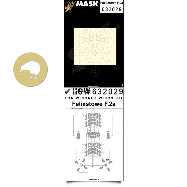 HGW 632029 1:32 Felixstowe F.2a - Masking Set