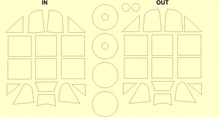 HGW 632432 1:32 Messerschmitt Bf-109E-4/7 Inside & Outside Masking Set