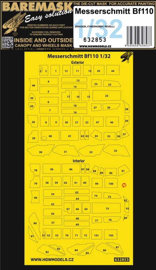 HGW 632853 1:32 Messerschmitt Bf-110C/D