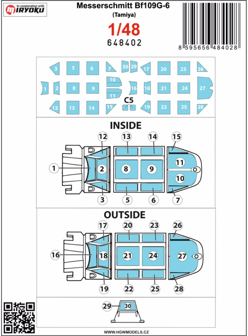 HGW 648402 1:48 Messerschmitt  Bf-109G-6