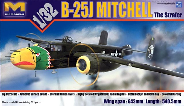 Hong Kong Models 01E02 1:32 North-American B-25J Mitchell 'The Strafer'