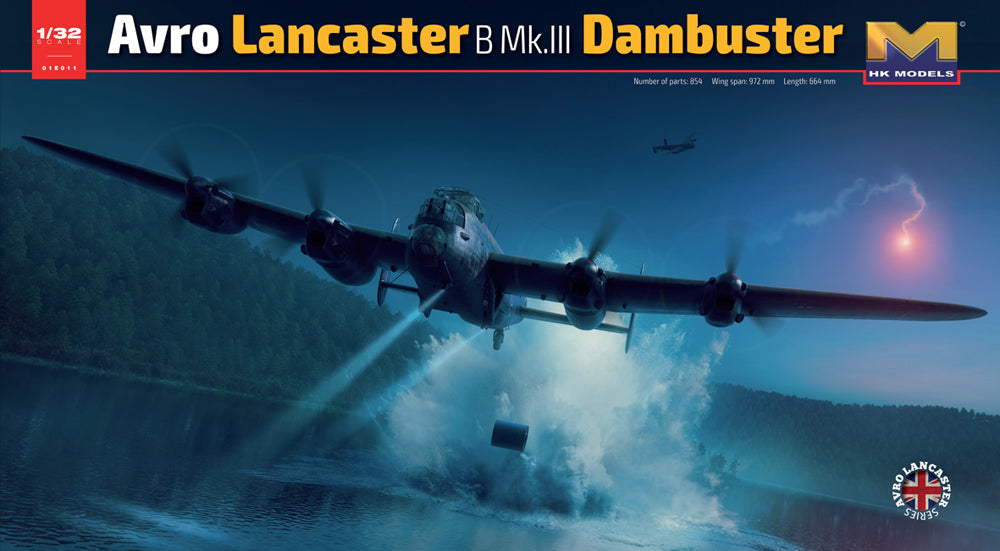 Hong Kong Models 01E11 1:32 Avro Lancaster B Mk.III Dambuster ED932/AJ-G