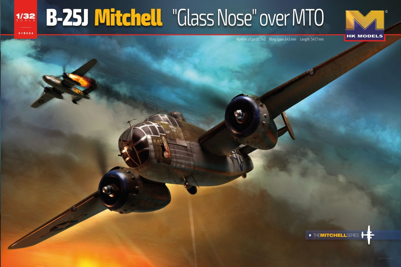 Hong Kong Models 01E24 1:32 North-American B-25J Mitchell 'Glass Nose'
