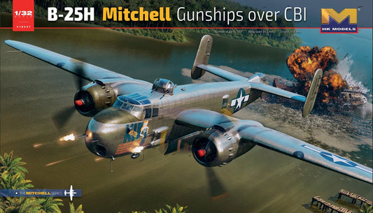 Hong Kong Models 01E37 1:32 North-American B-25H Mitchell Gunships over CBI