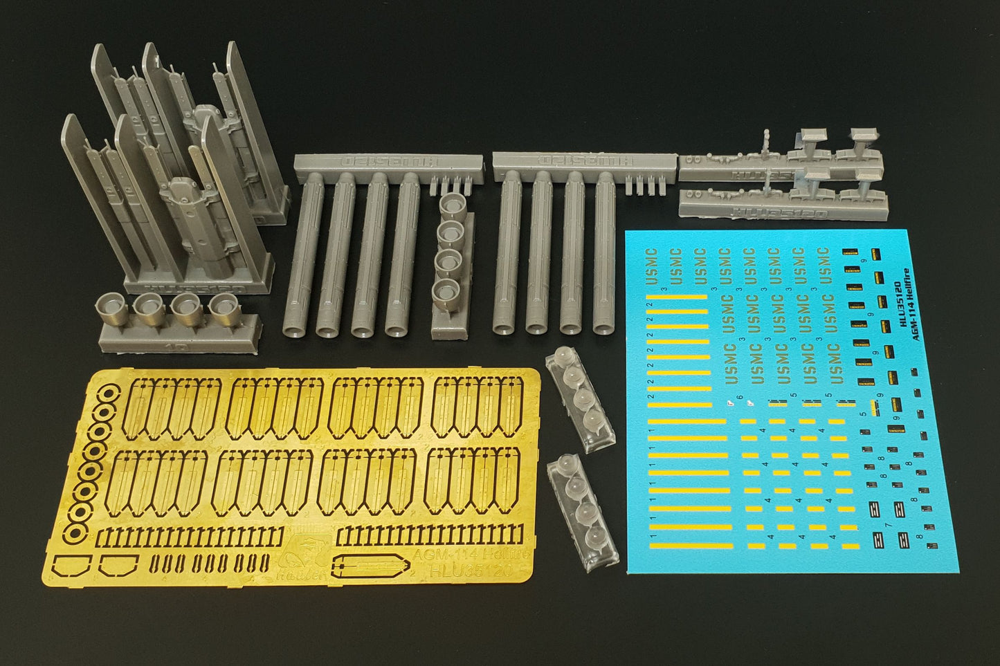 Hauler HLU35120 1:35 AGM-114 Hellfire U.S. Air to Ground Missiles Resin Kit (8pcs & 2 racks)