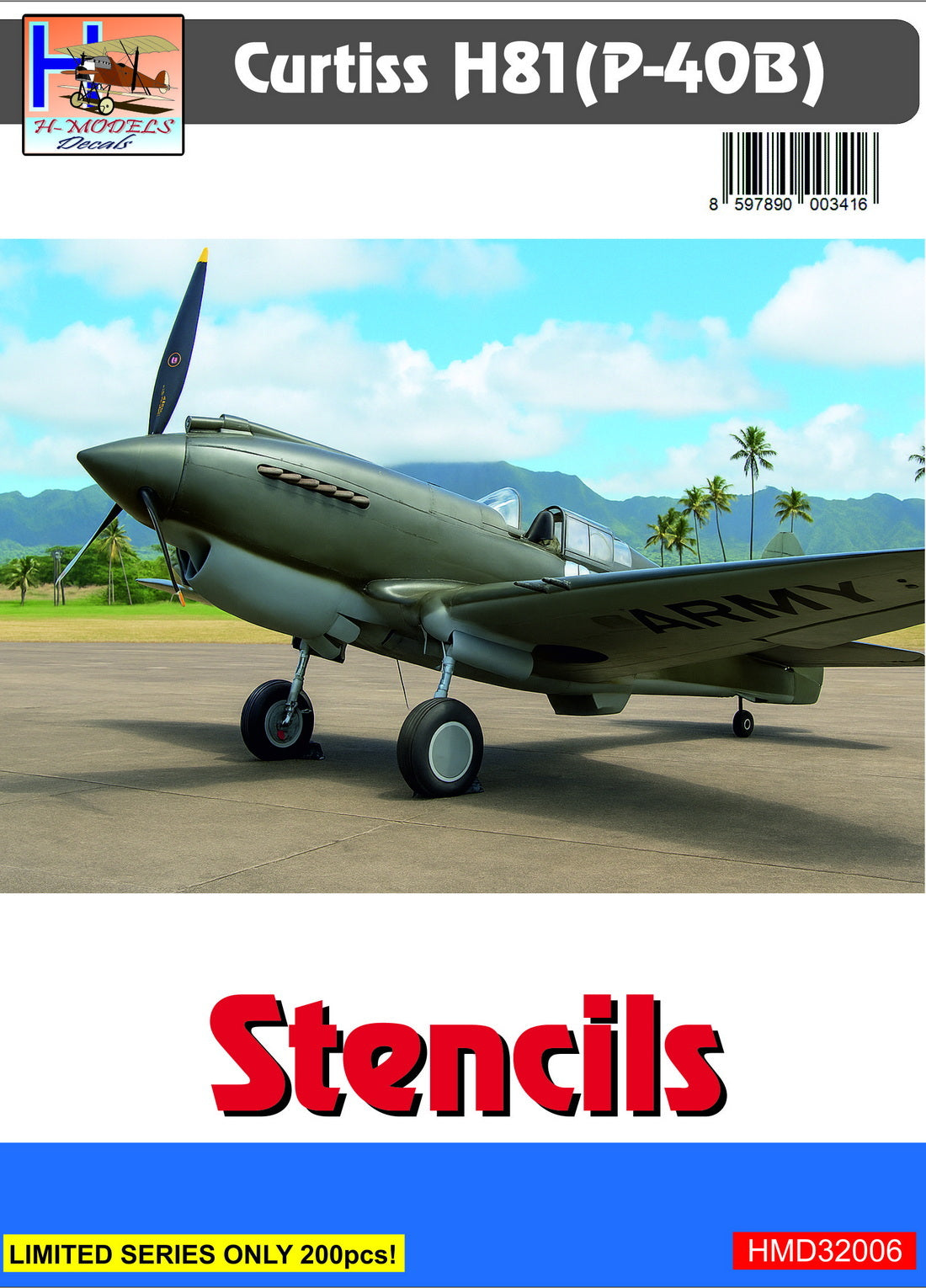 H-Model Decals HMD32006 1:32 Curtiss H-81/P-40B stencils (set for 2 aircraft)