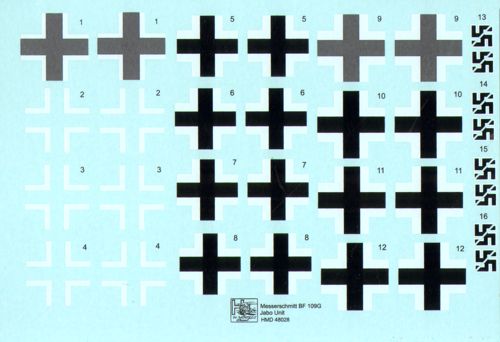 H-Model Decals HMD48028 1:48 Messerschmitt Bf-109F/Messerschmitt Bf-109G Jabo Units