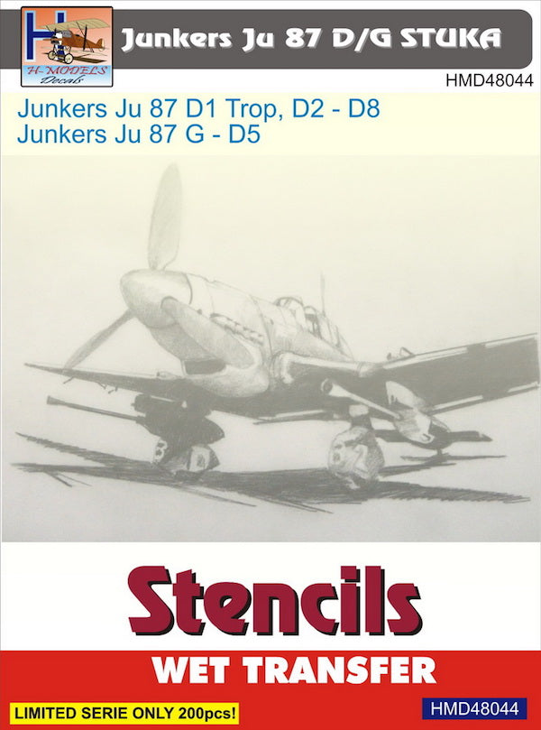H-Model Decals HMD48044 1:48 Junkers Ju-87D/G 'Stuka' Stencils (sets for 2 kits)