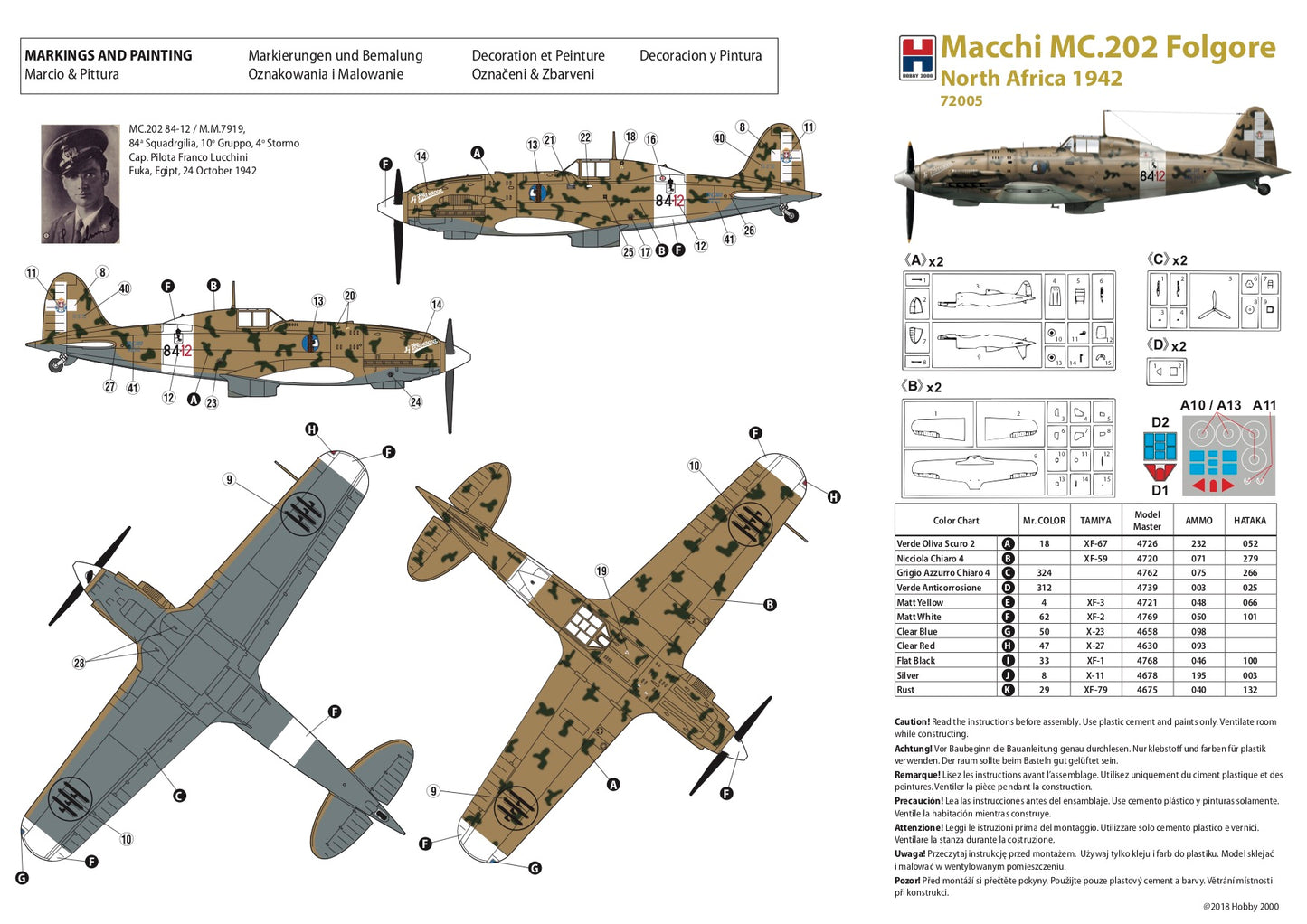 Hobby 2000 K72005 1:72 Bristol Beaufighter Mk.IC and Macchi C.202