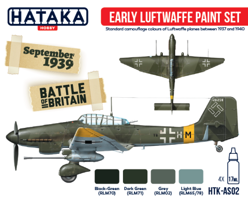 Hataka HTK-AS02  Early Luftwaffe Paint Set