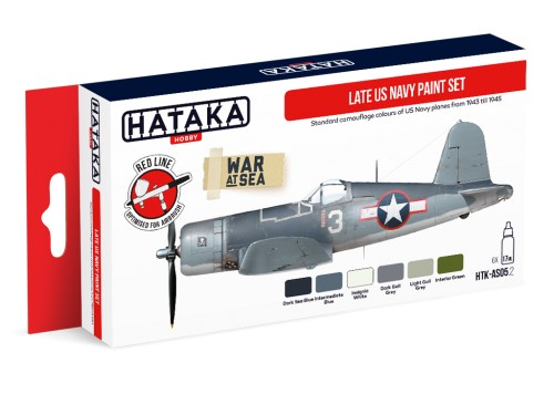Hataka AS05.2 (Red Line) Late US Navy Acrylic Paint Set