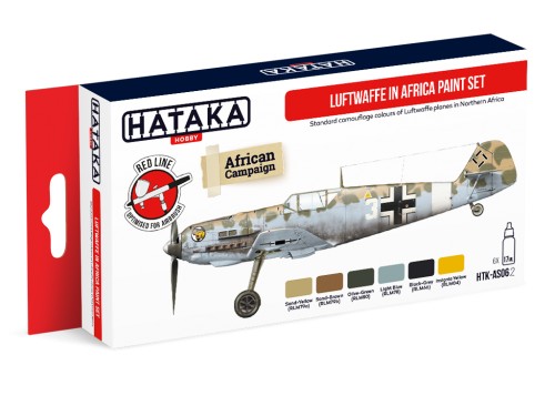 Hataka AS06.2 (Red Line) Luftwaffe in Africa Acrylic Paint Set