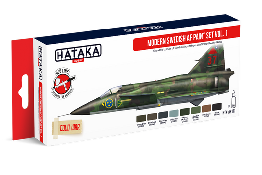 Hataka AS101 (Red Line) Modern Swedish AF Vol.1 Acrylic Paint Set