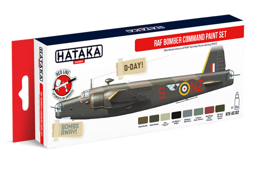 Hataka AS102 (Red Line) RAF Bomber Command Acrylic Paint Set
