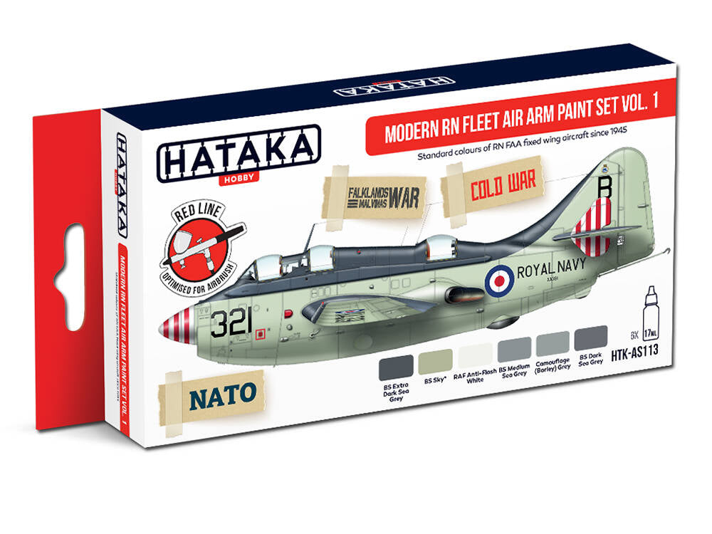 Hataka AS113 (Red Line) Modern RN Fleet Air Arm Vol.1 Acrylic Paint Set