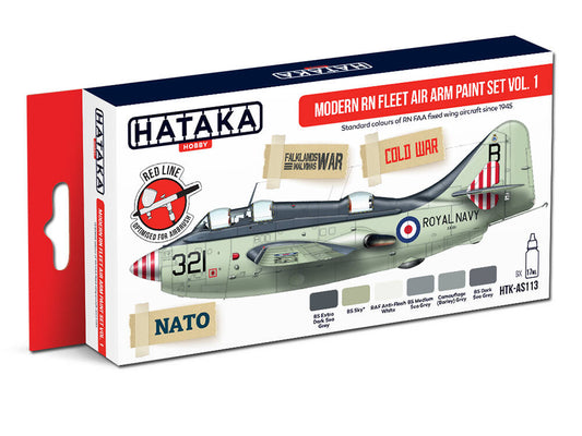 Hataka AS113 (Red Line) Modern RN Fleet Air Arm Vol.1 Acrylic Paint Set