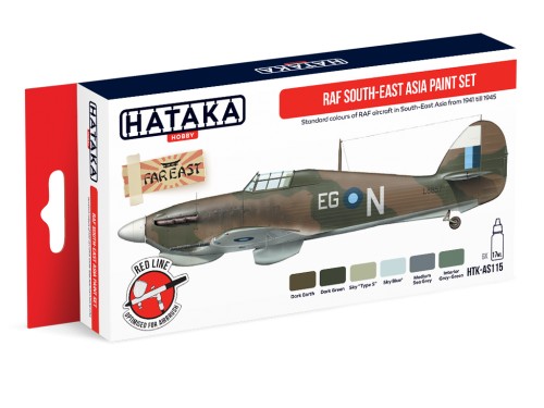 Hataka AS115 (Red Line) RAF South-East Asia Acrylic Paint Set