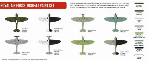 Hataka HTK-AS121 1:48 Royal Air Force 1938-41 Paint Set
