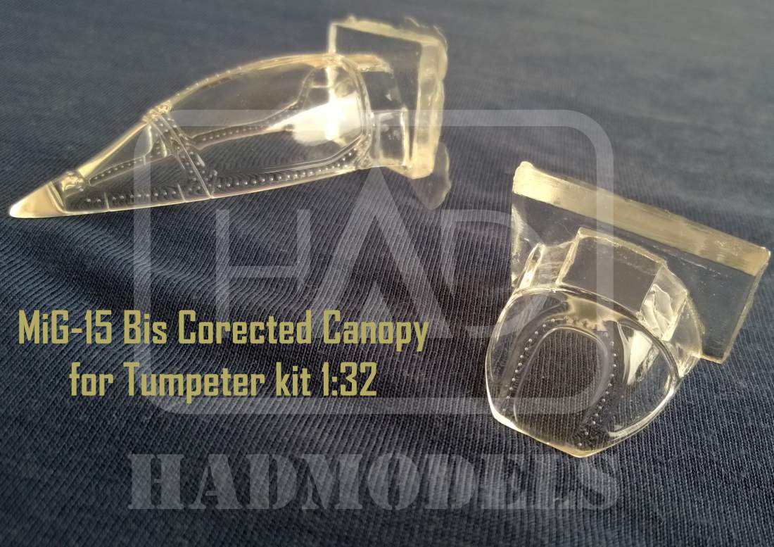 HAD Models 132013 1:32 Mig-15 Bis Correct canopy for Trumpeter kit resin set