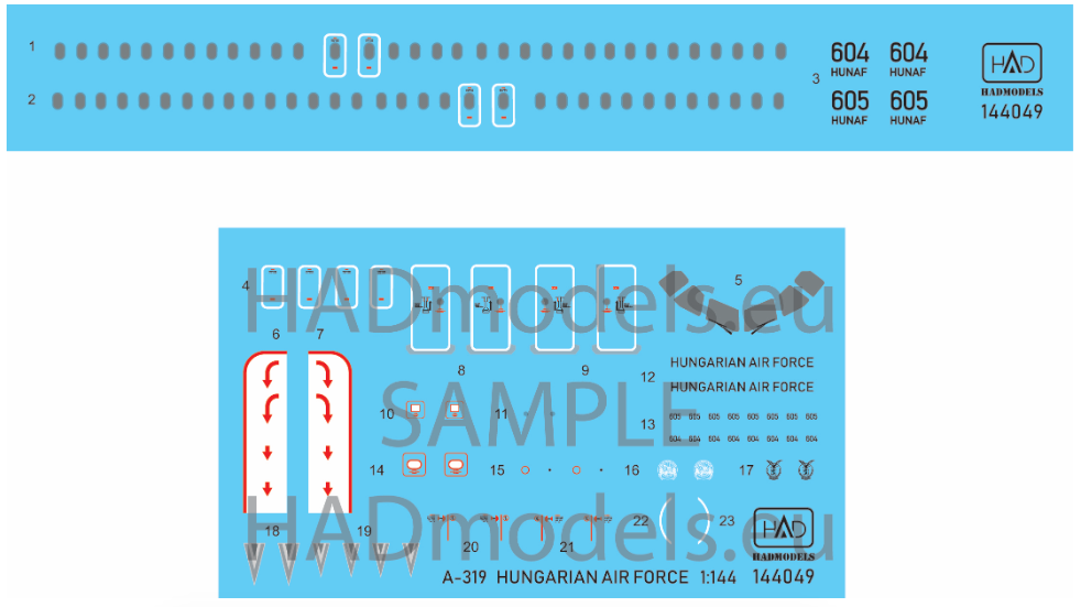 HAD Models 144049 1:144 Airbus A-319 in Hungarian Air Force Service