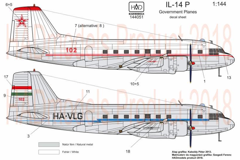 HAD Models 144051 1:144 Ilyushi Il-14 P Government plane