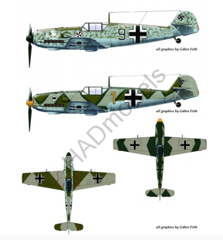 HAD Models 32052 1:32 Messerschmitt Bf-109E-4 (Black 9 'schnauzl'; yellow1)