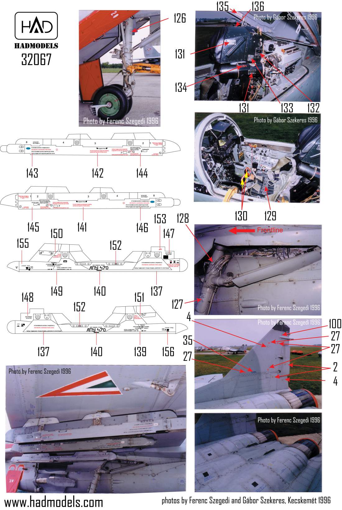 HAD Models 32067 1:32 Mikoyan MiG-29 Russian full stencil double sheet