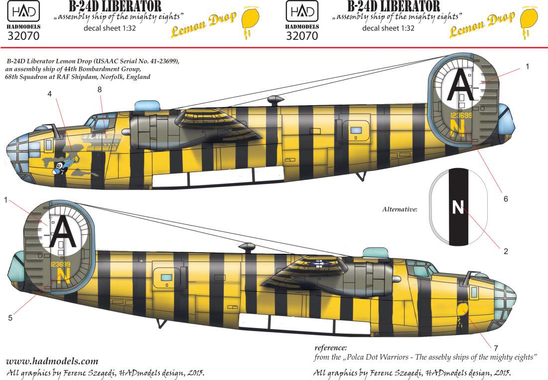 HAD Models 32070 1:32 Consolidated B-24D Liberator Lemon Drop